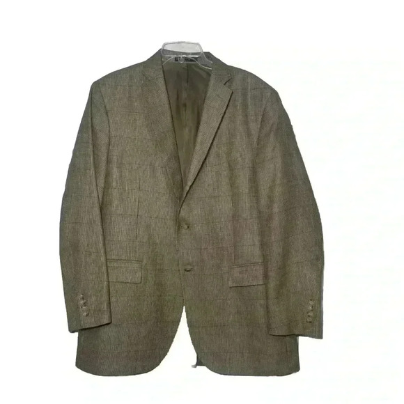 Polo By Ralph Lauren Men’s Brown Sport Coat 46LWool/Flax